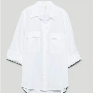 Aritzia Utility button up by Babaton in white! Size S